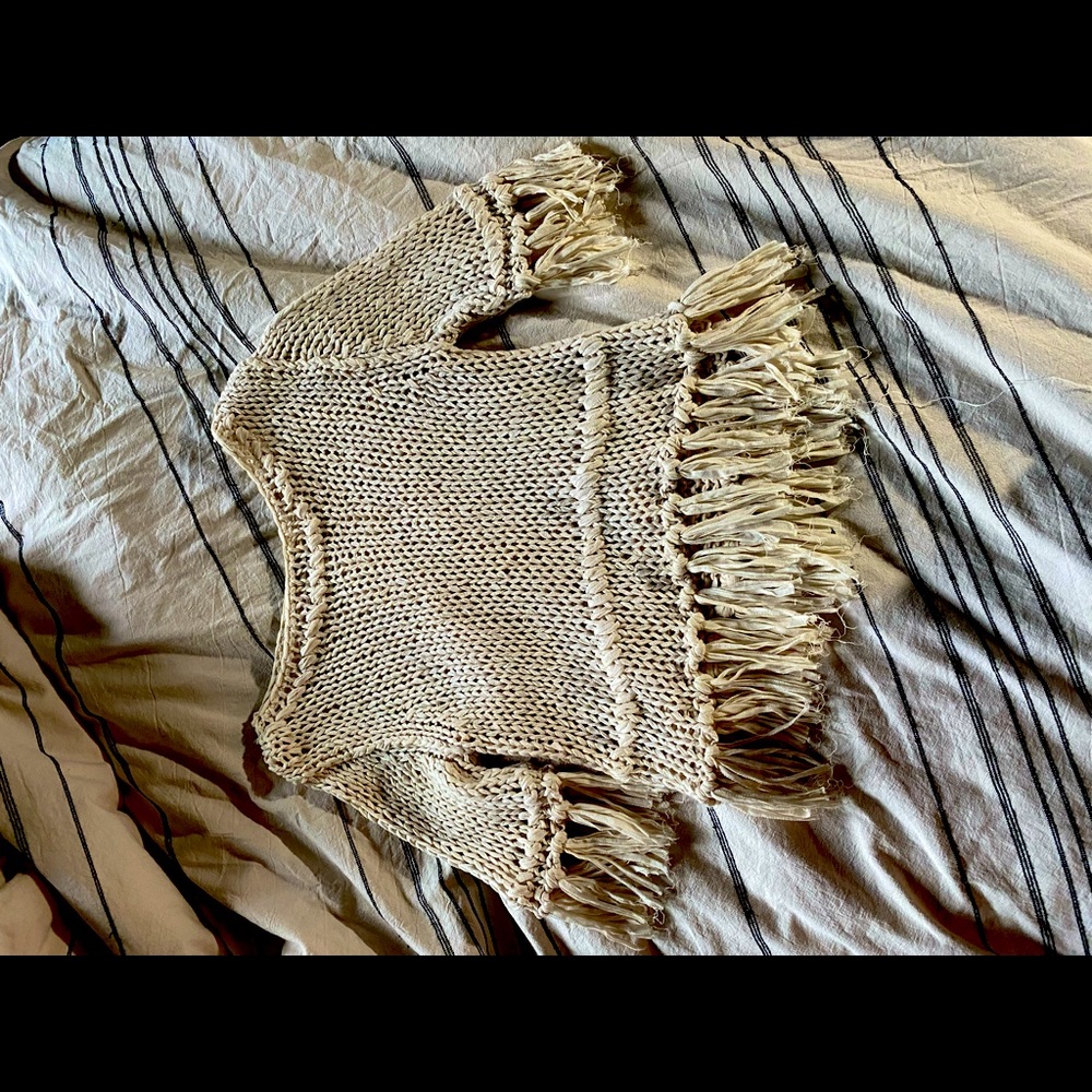 Free people shaggy crop sweater